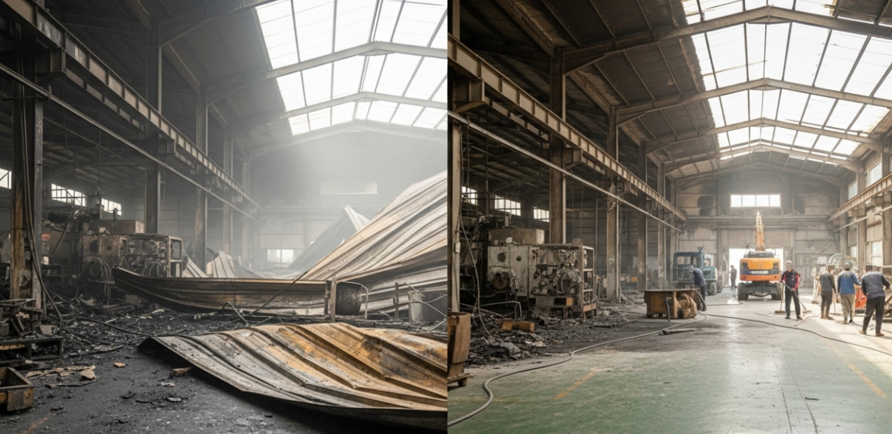 광명 화재청소 전후 모습