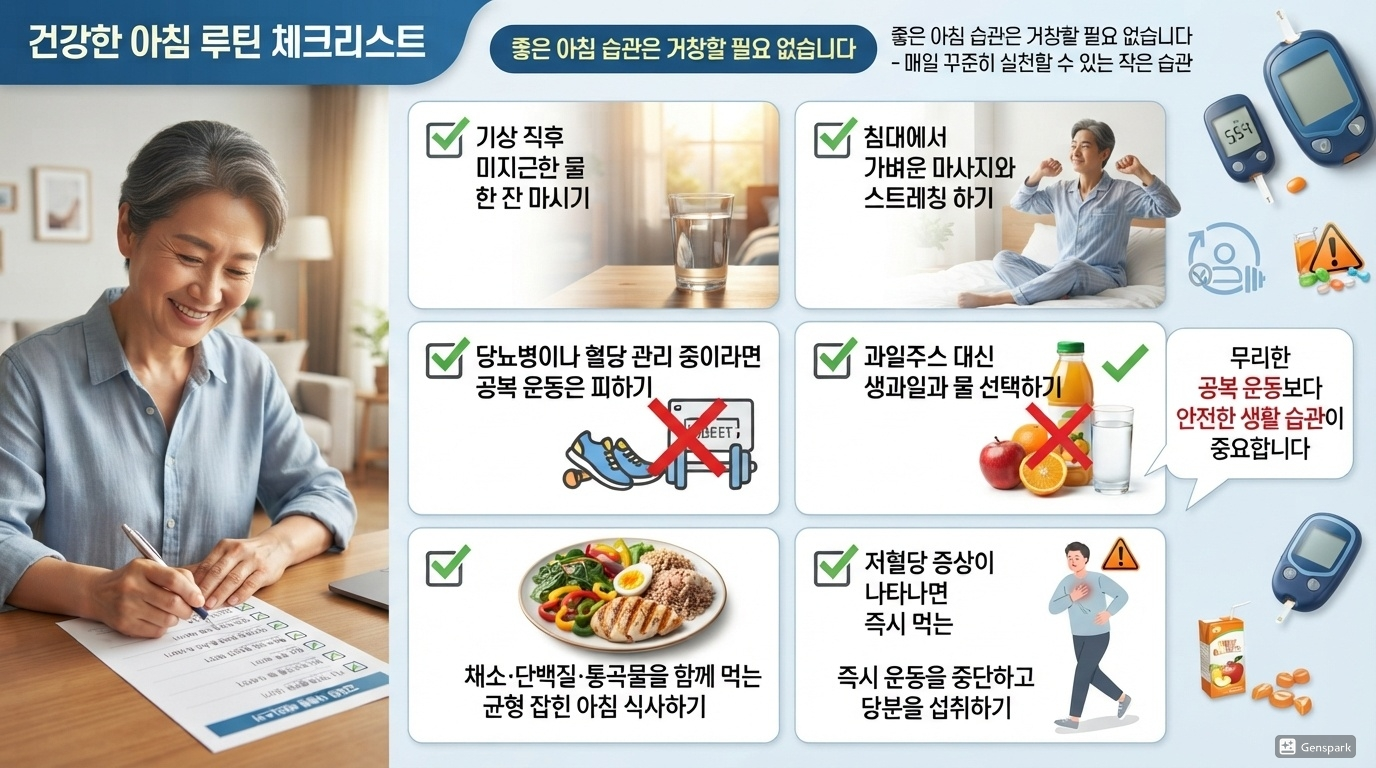 건강한 아침 루틴 체크리스트