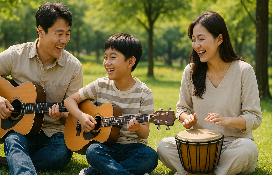 초등학생 가족의 음악단