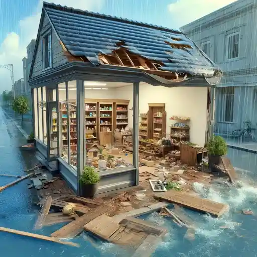 주택, 상가 풍수해 피해 형상화 사진