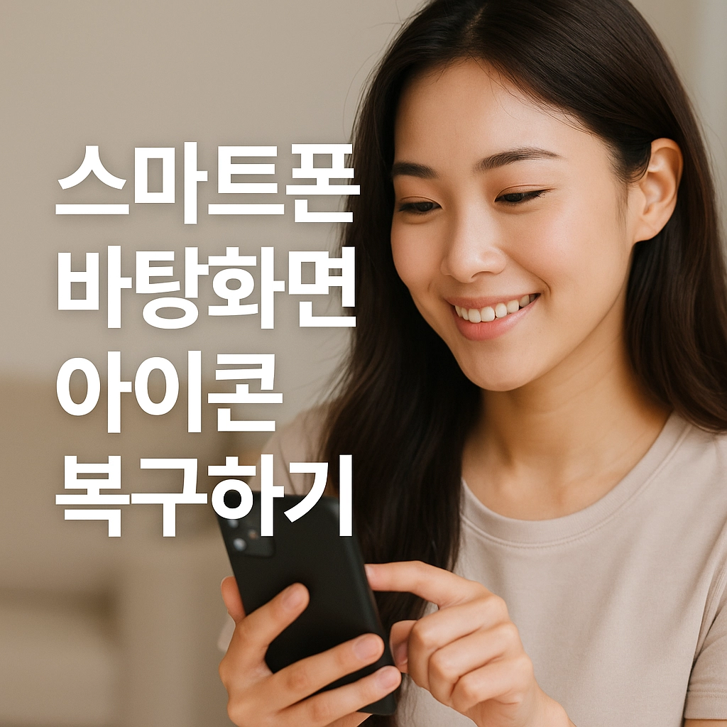 스마트폰 바탕화면 아이콘 복구하기