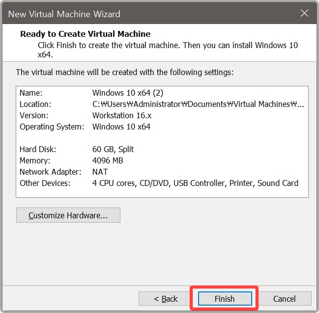 윈도우 10 가상 설치