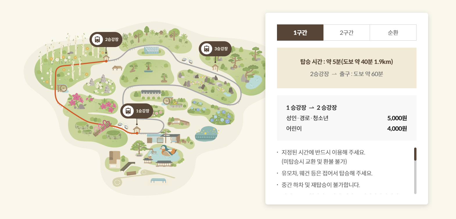 화담숲 예약, 모노레일 예약 (온라인 간편예약)