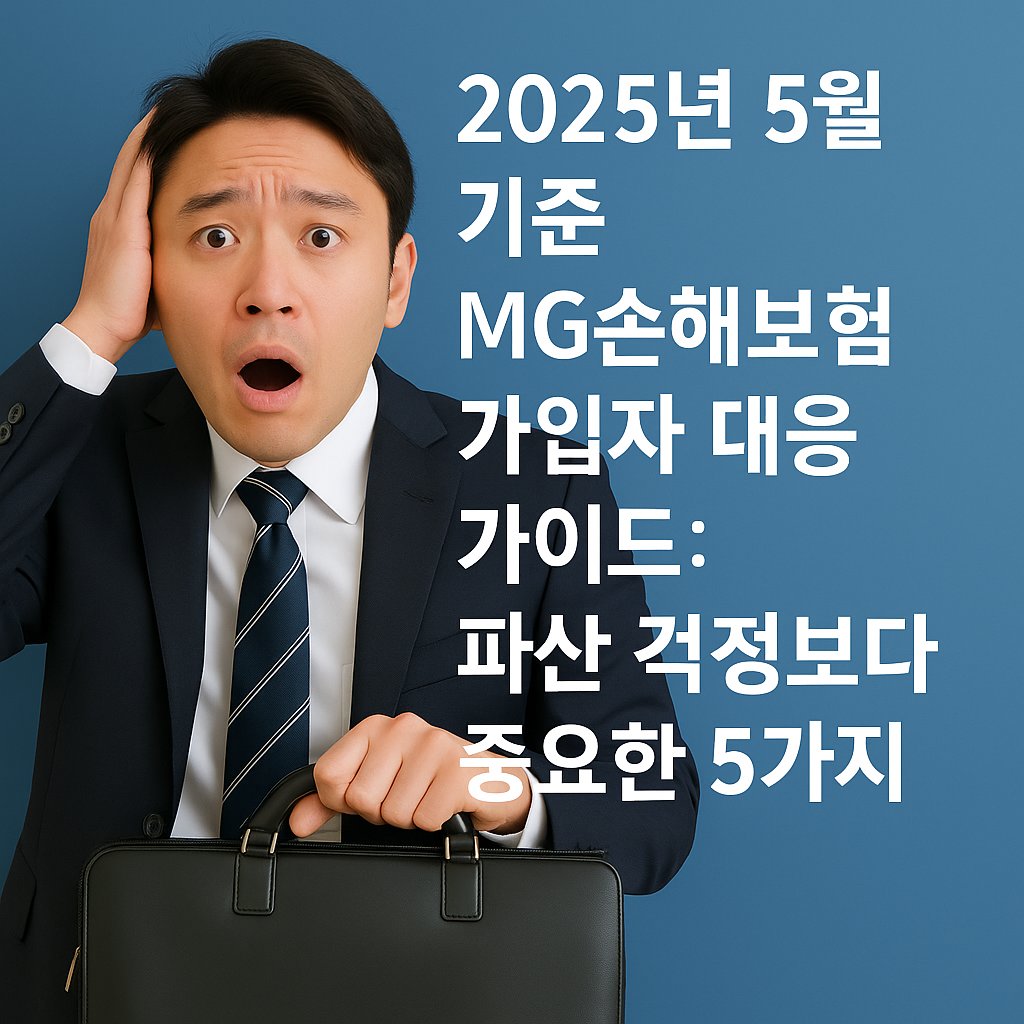 2025년 5월 기준 MG손해보험 가입자 대응 가이드: 파산 걱정보다 중요한 5가지