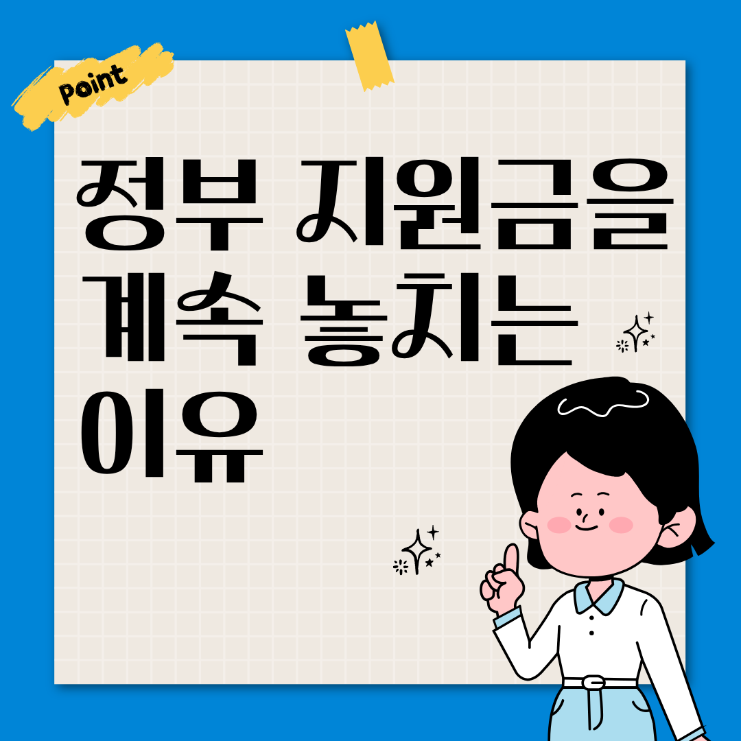 정부 지원금을 계속 놓치는 이유