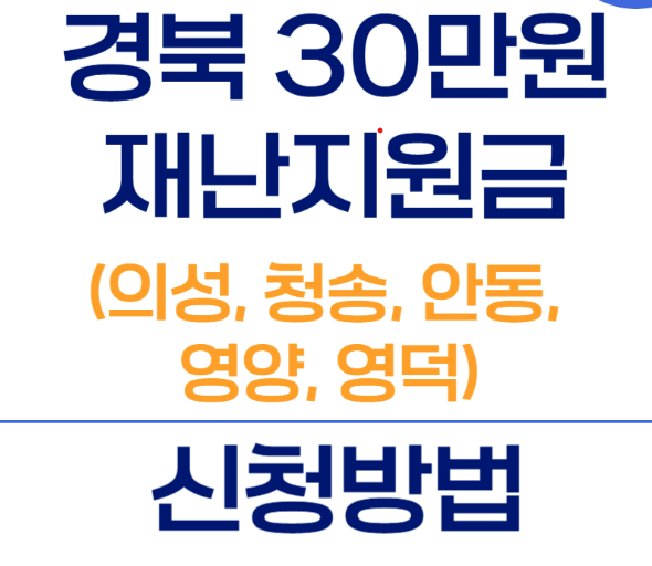 경북 산불 재난지원금 30만원 신청 방법