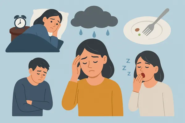 우울로 인해 의욕 상실한 모습