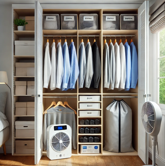 옷장 속 곰팡이 예방을 위한 환경 만들기 (제습 &amp; 통풍) 사진