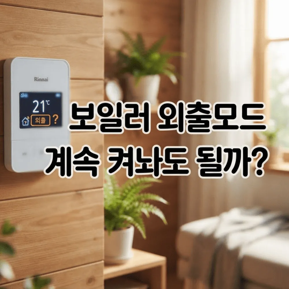 보일러 외출모드 계속 켜놔도 될까