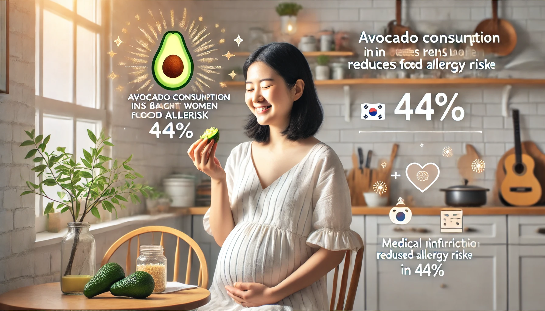 임신부의 아보카도 섭취와 아기 식품알레르기 감소 효과