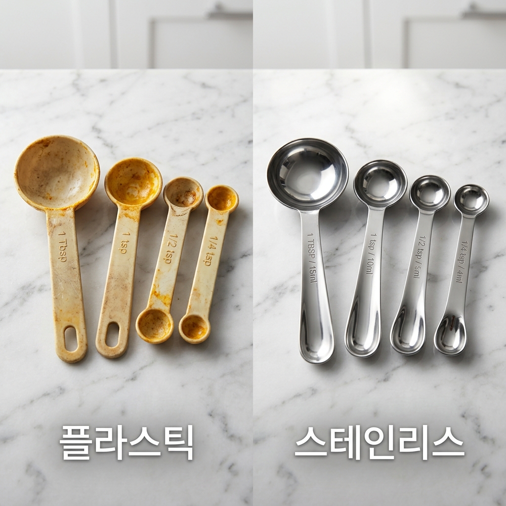 계량스푼 추천 스테인리스 vs 플라스틱 소재 비교