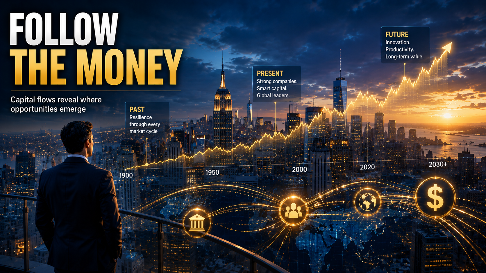 Long-term investing strategy focused on capital flows, market trends, and wealth creation.