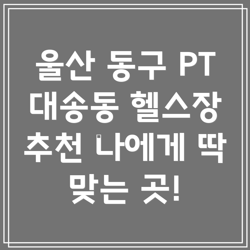 울산 동구 대송동 PT