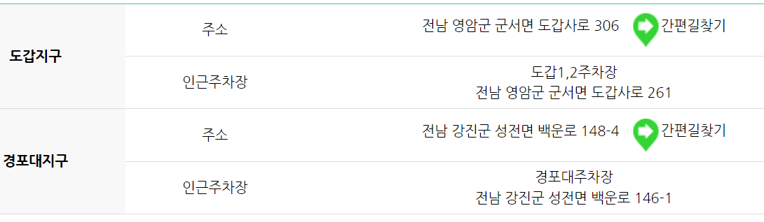 월출산 등산코스