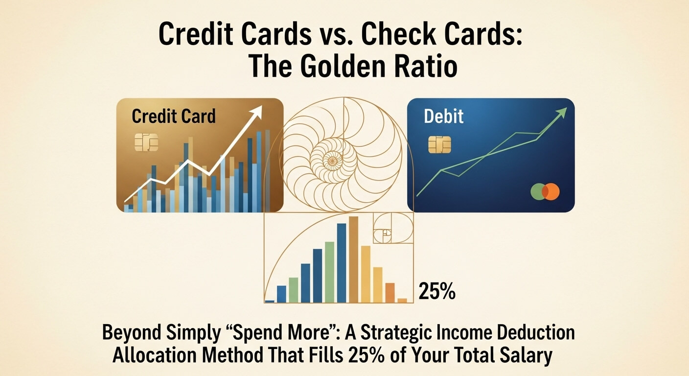 "신용카드 vs 체크카드, 황금비율의 종결" : 단순히 '많이 써라'가 아닌, 총급여의 25%를 채우는 전략적 소득공제 배분법