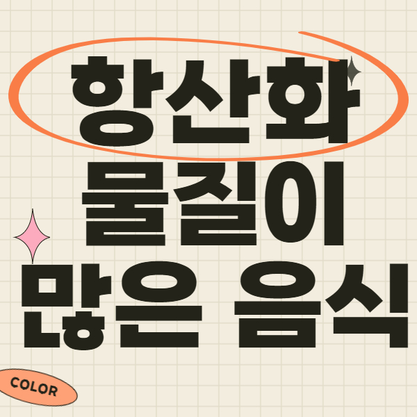 항산화 물질이 많은 음식