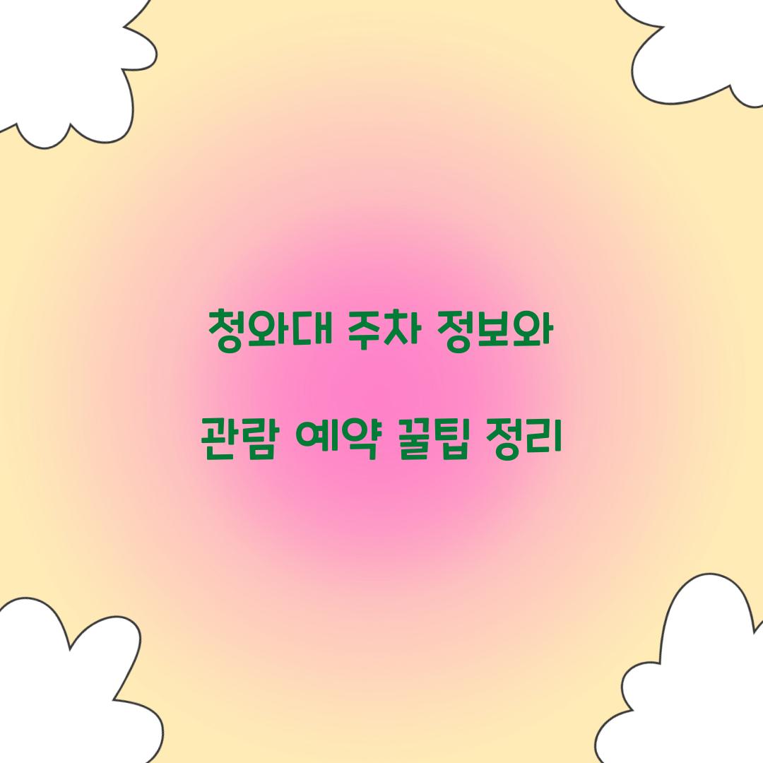 청와대 주차