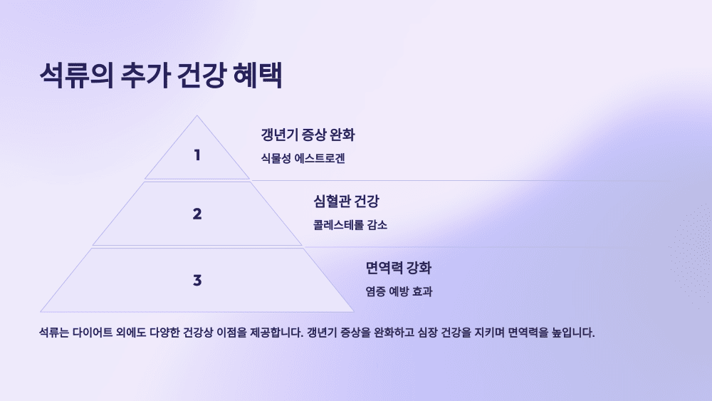 석류의 추가 건강 혜택