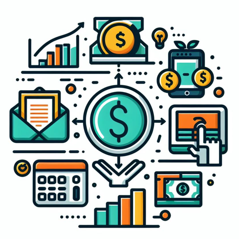 돈을 중심으로한 재테크 아이콘