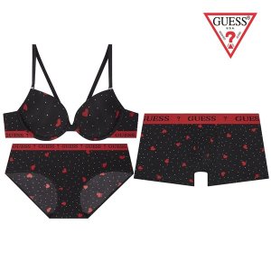 게스언더웨어 게스 도트하트나염 남여커플속옷세트 glk0r1r69bk glk0p1p69bk guk0j1j69bk
