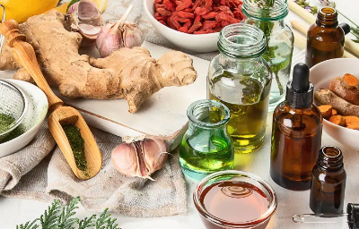 여러가지 재료과 오일