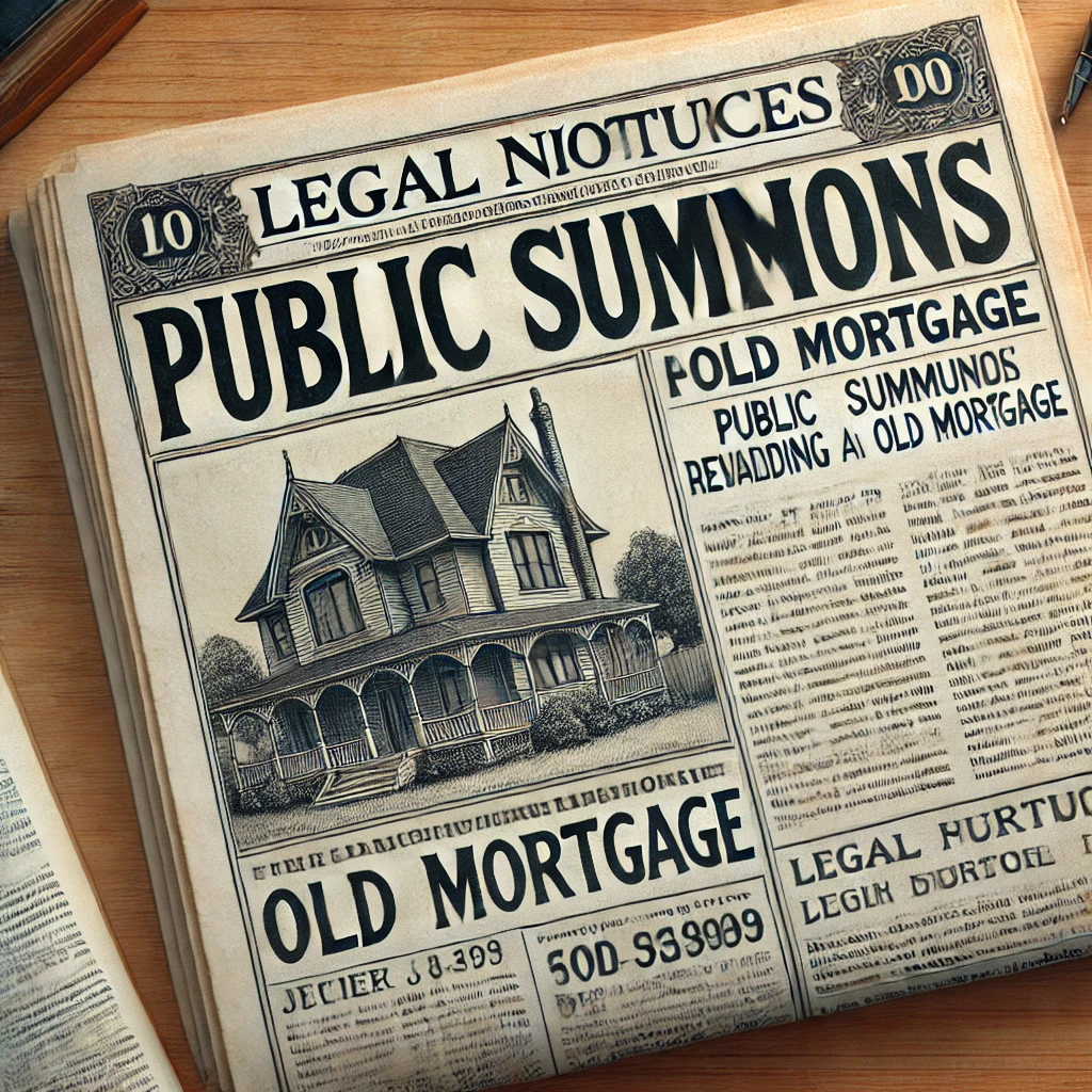 신문 지면에 공시최고 내용이 실려 있는 삽화