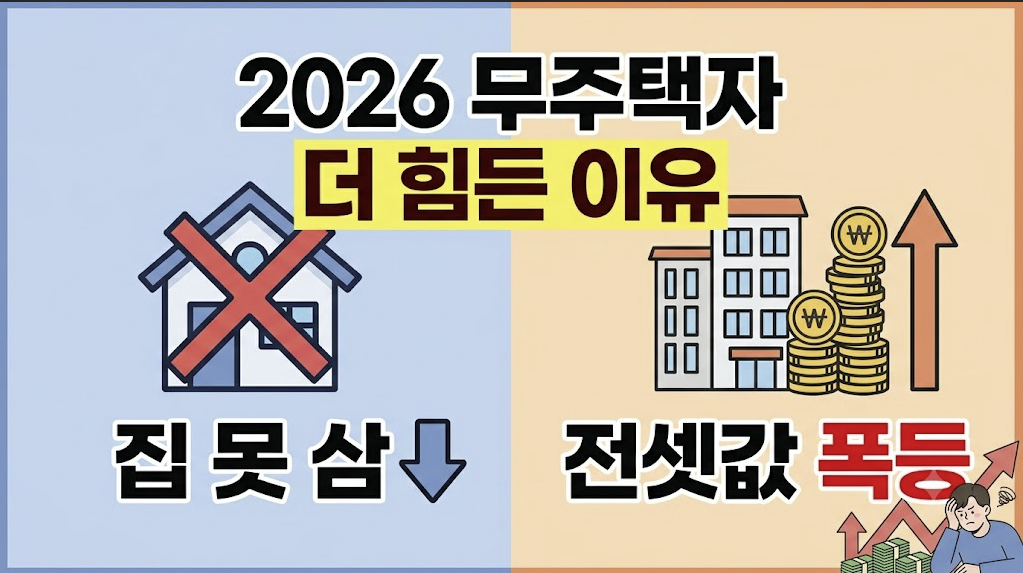 집은 못 사고 전셋값은 오르고… 2026년 무주택자가 더 힘들어진 이유
