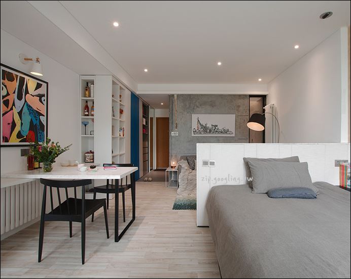 가벽을-활용한-원룸-전경