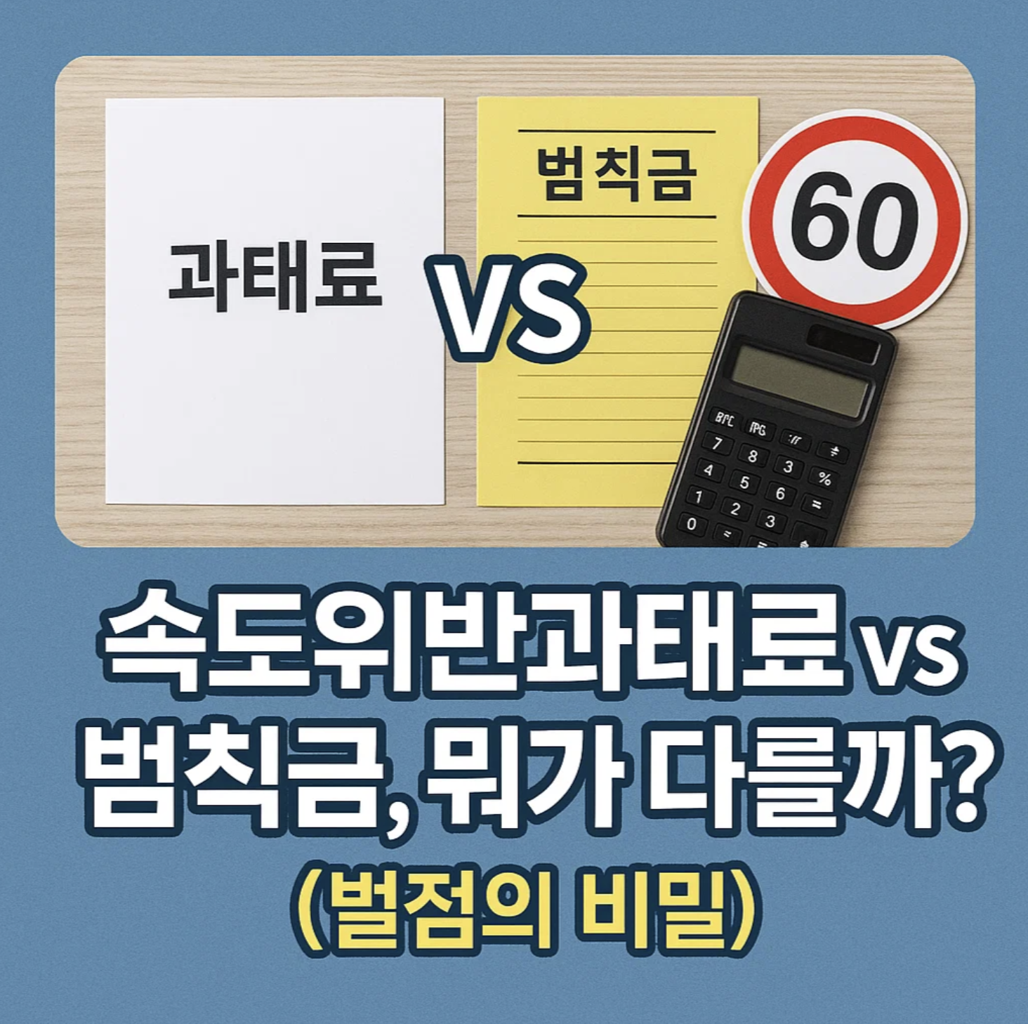 속도위반과태료 vs 범칙금, 뭐가 다를까? (벌점의 비밀)
