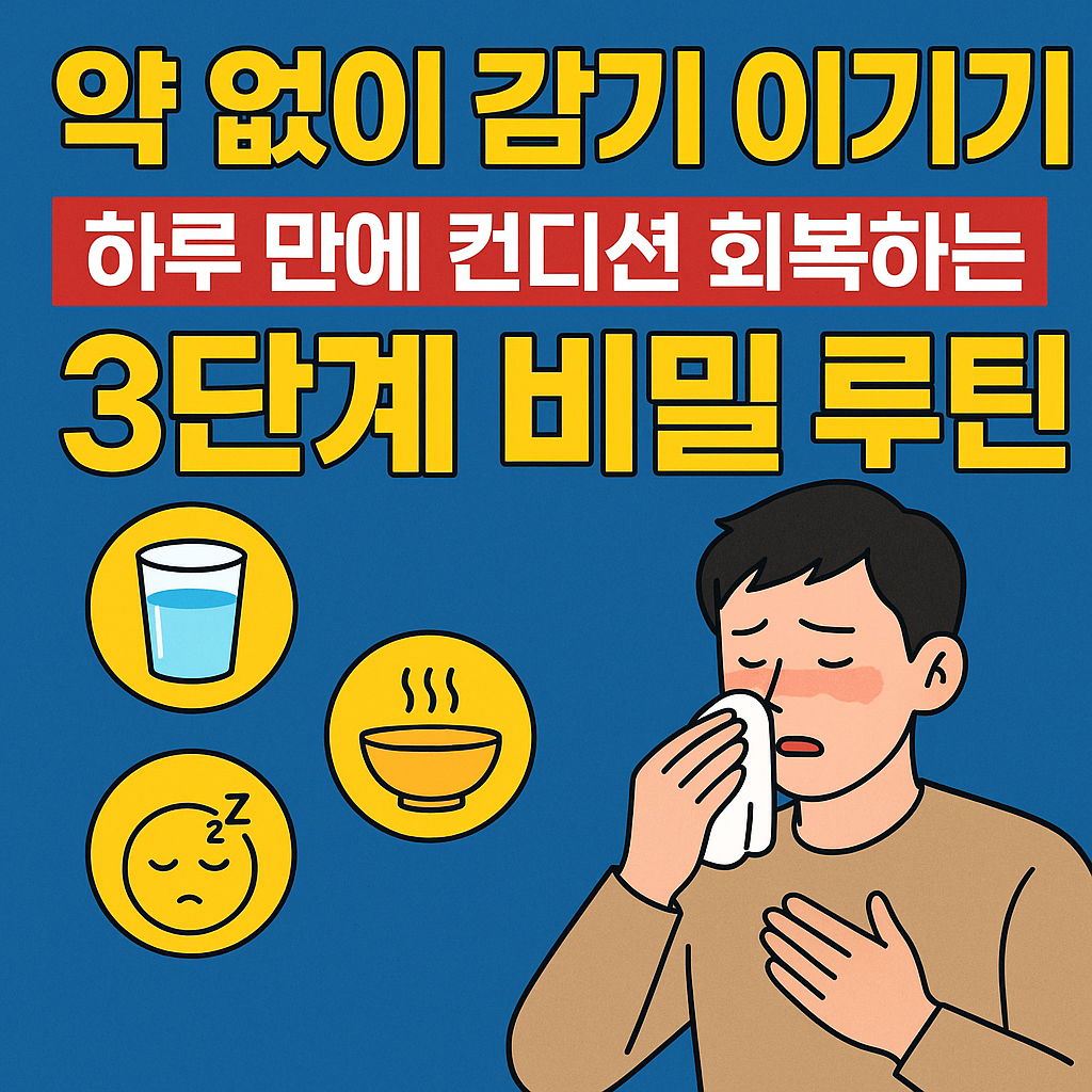 약 없이 감기 이기기