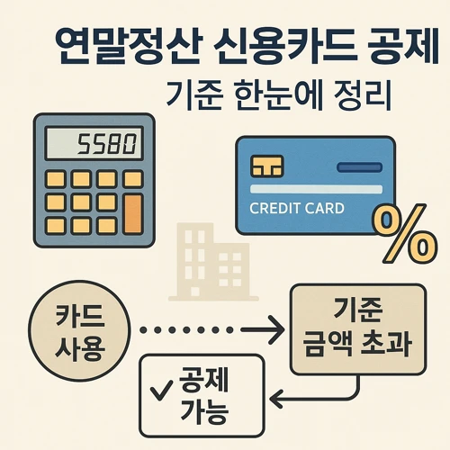 연말정산 신용카드 공제 계산법