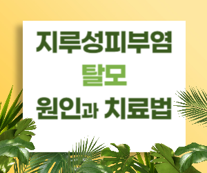 지루성피부염 탈모를 막고 치료하는 방법