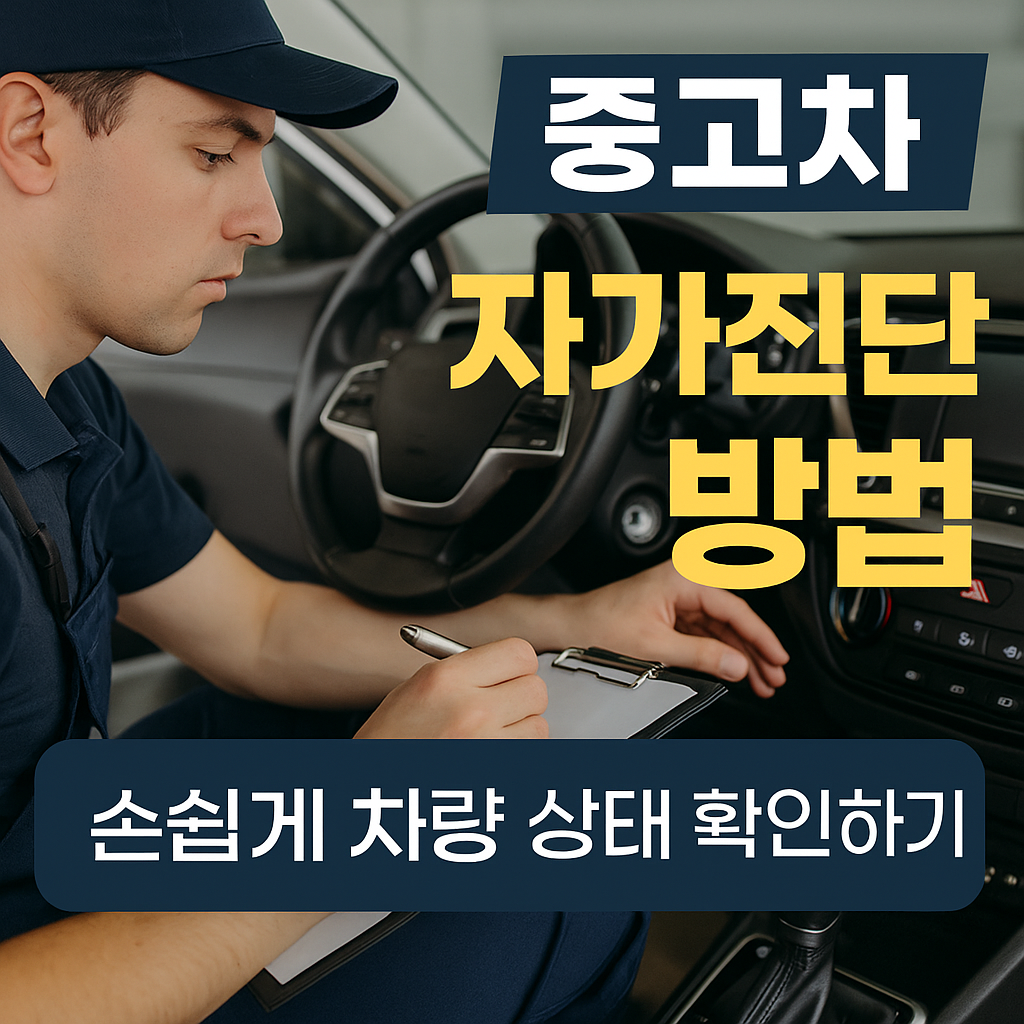 중고차 자가진단하는 사람