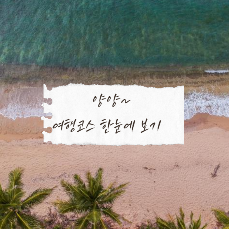 양양 여행코스 추천