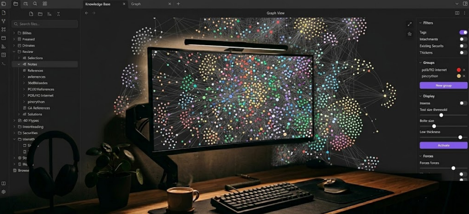 옵시디언 그래프 뷰 제2의 뇌 지식 관리 시스템