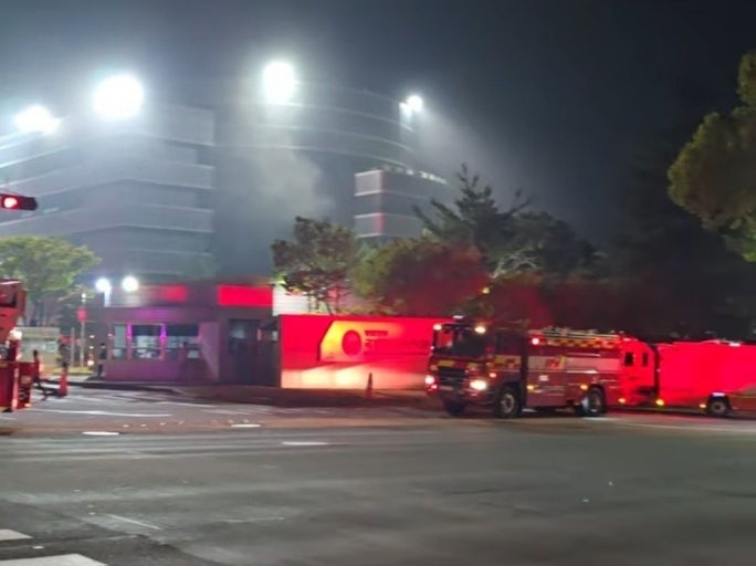 국가 정보원 화재 관련 사진 첨부