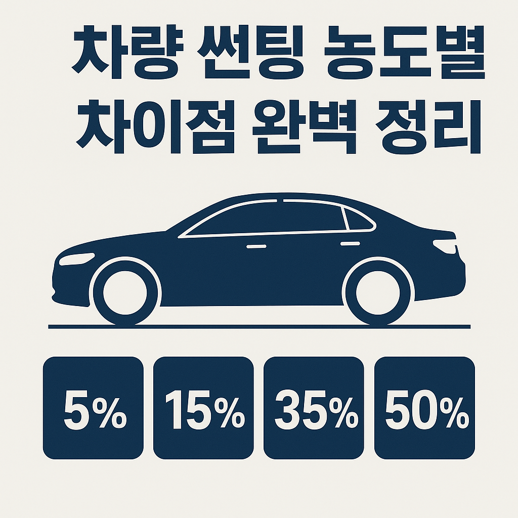 차량 썬팅 농도별 차이점 썸네일