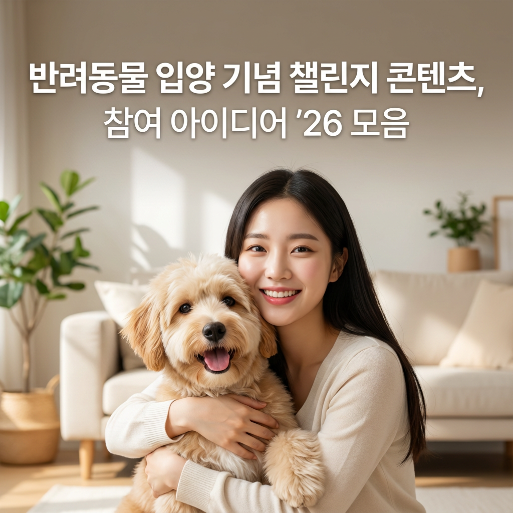 반려동물 입양 기념 챌린지 콘텐츠 | 참여 아이디어 ’26 모음