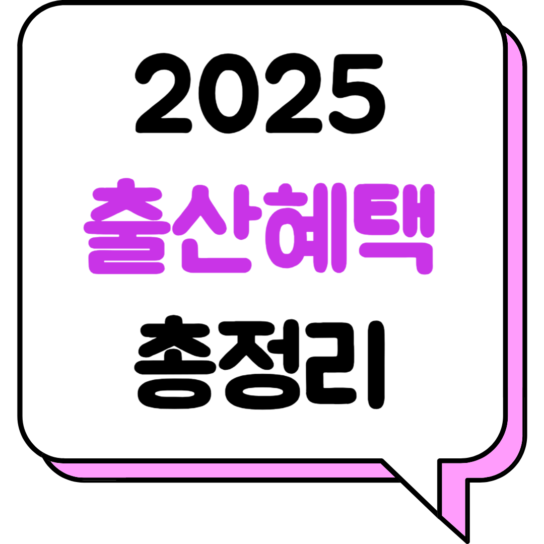 2025 출산혜택 총정리