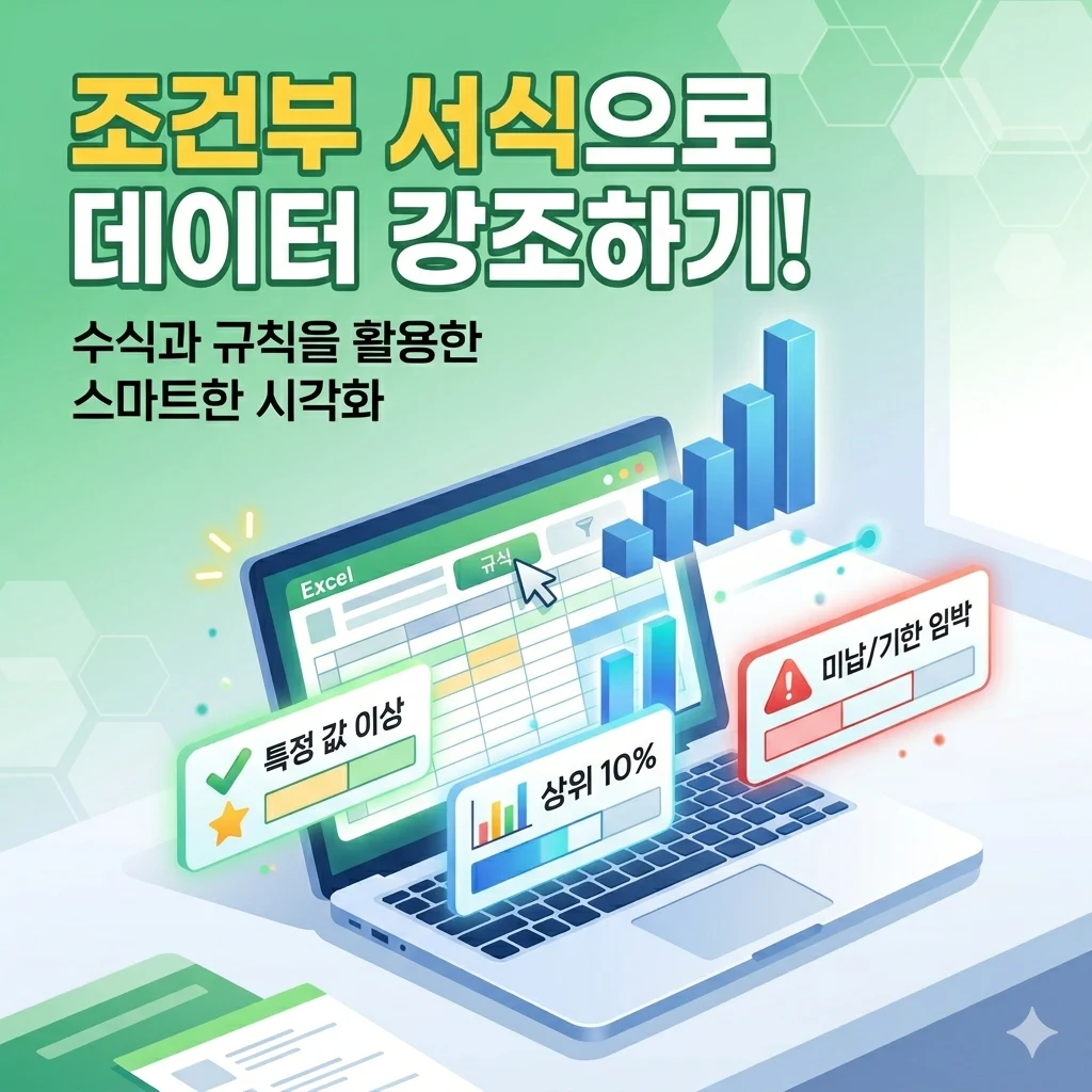 조건부서식으로 데이터 강조하기