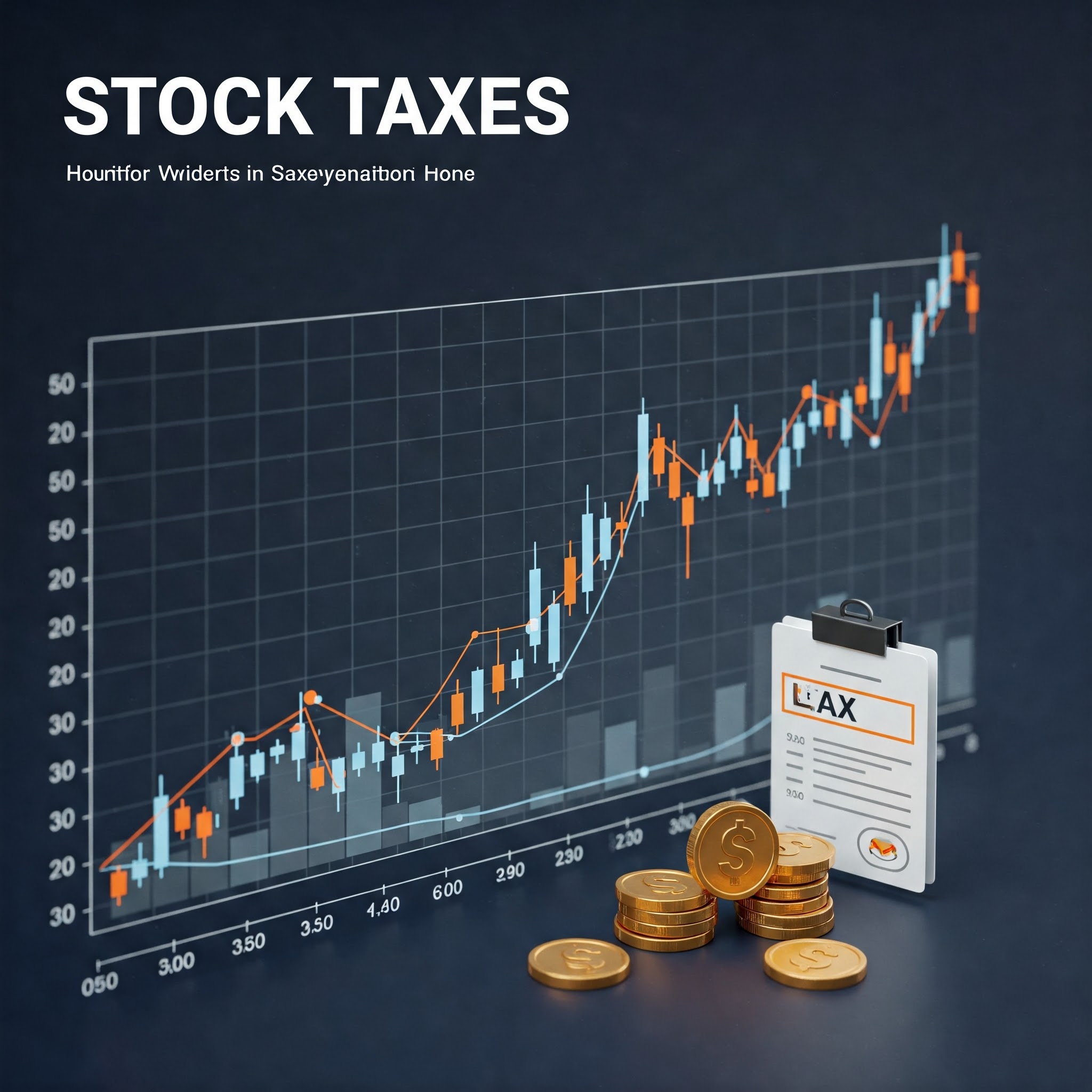 주식 세금 관련 그래프와 문자 이미지