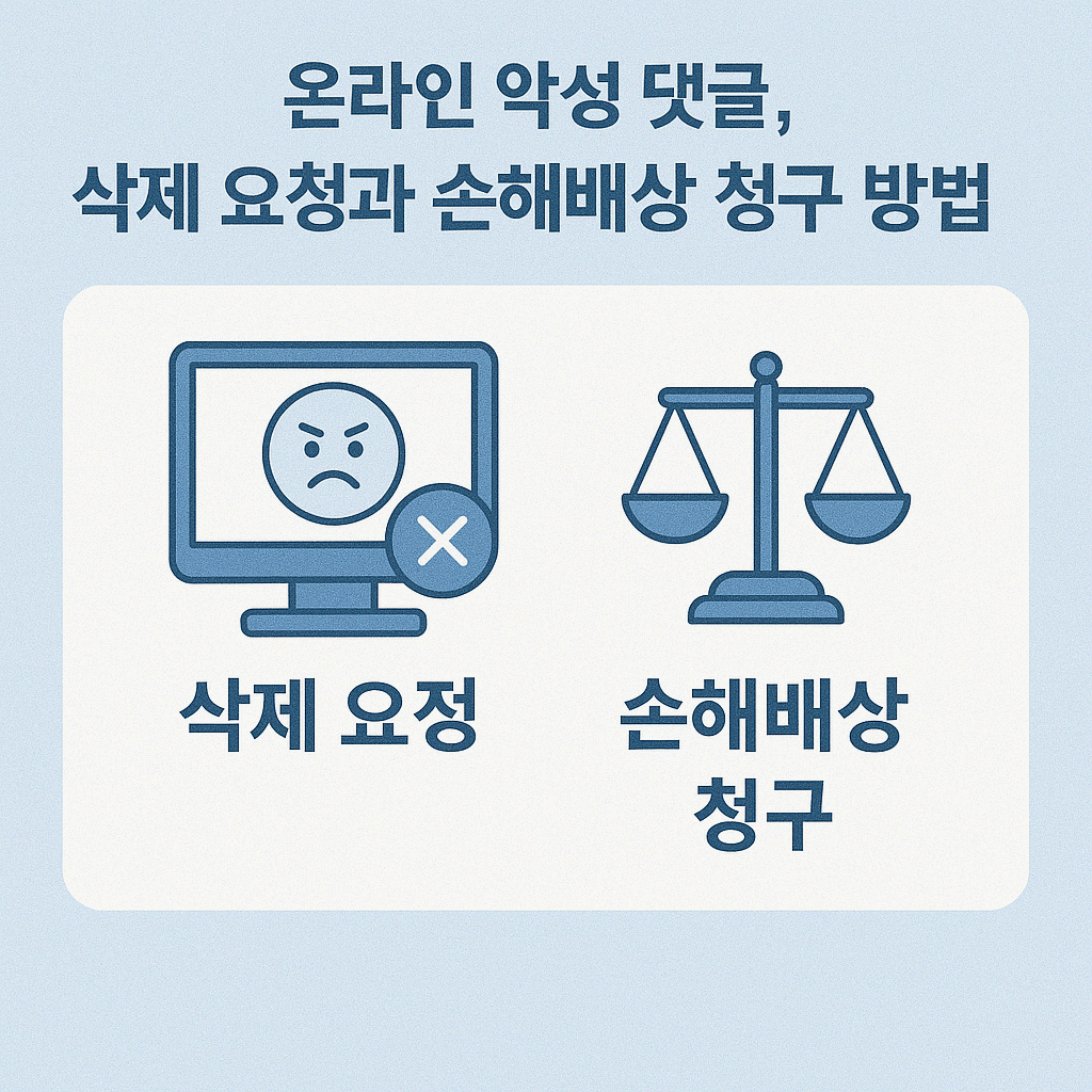 온라인 악성 댓글, 삭제 요청과 손해배상 청구 방법