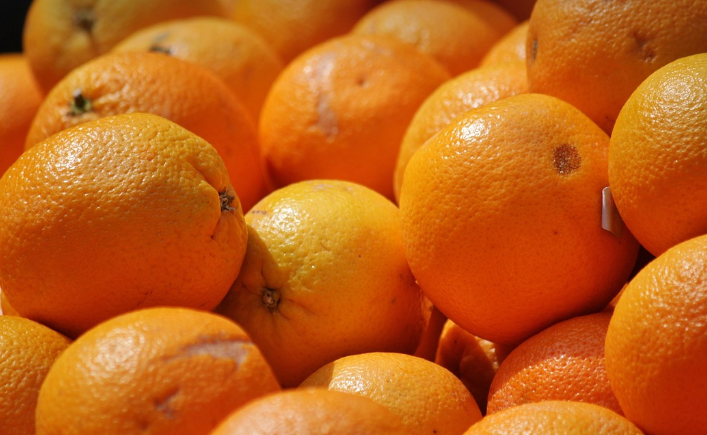 감귤이 모여 있다