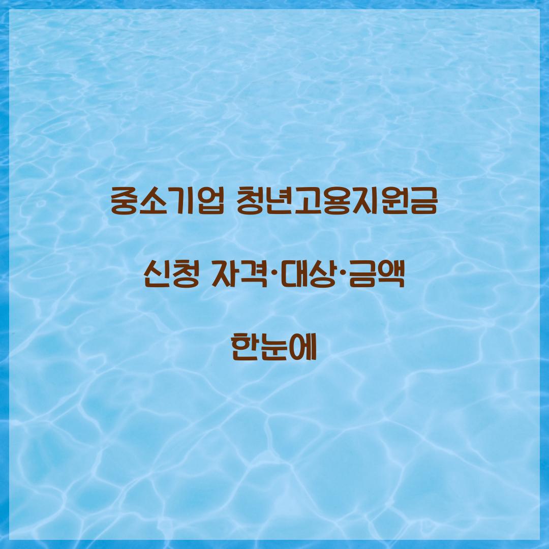 중소기업 청년고용지원금