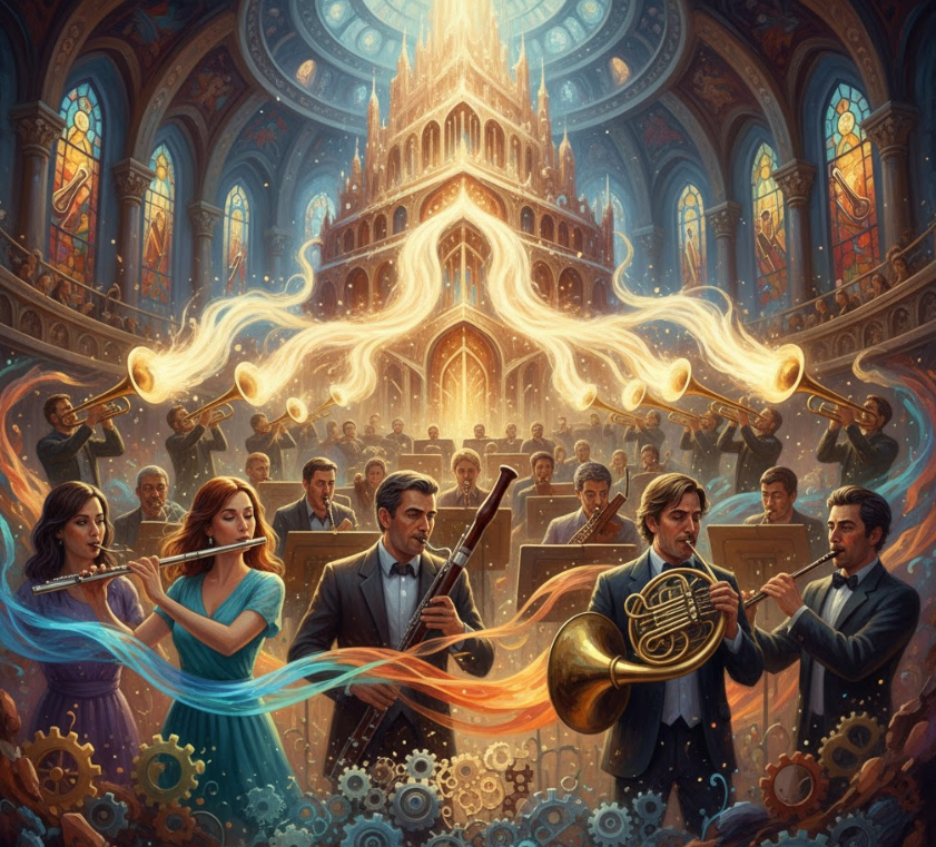 오케스트라 관악파트 관련 그림