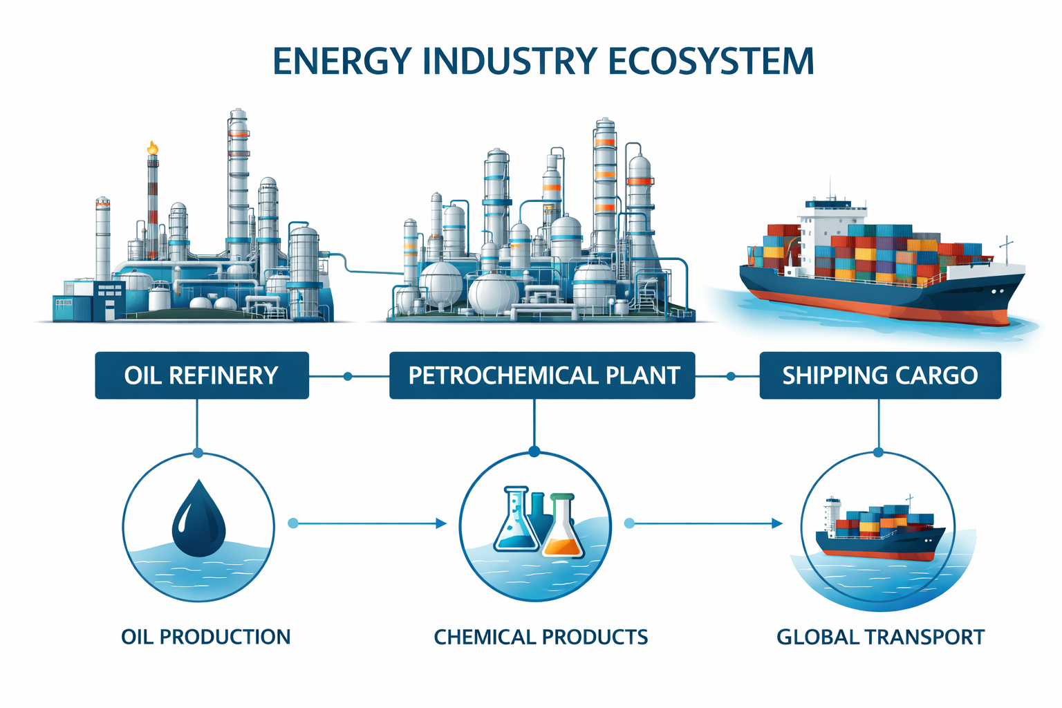 정유 해운 에너지 산업 구조 설명