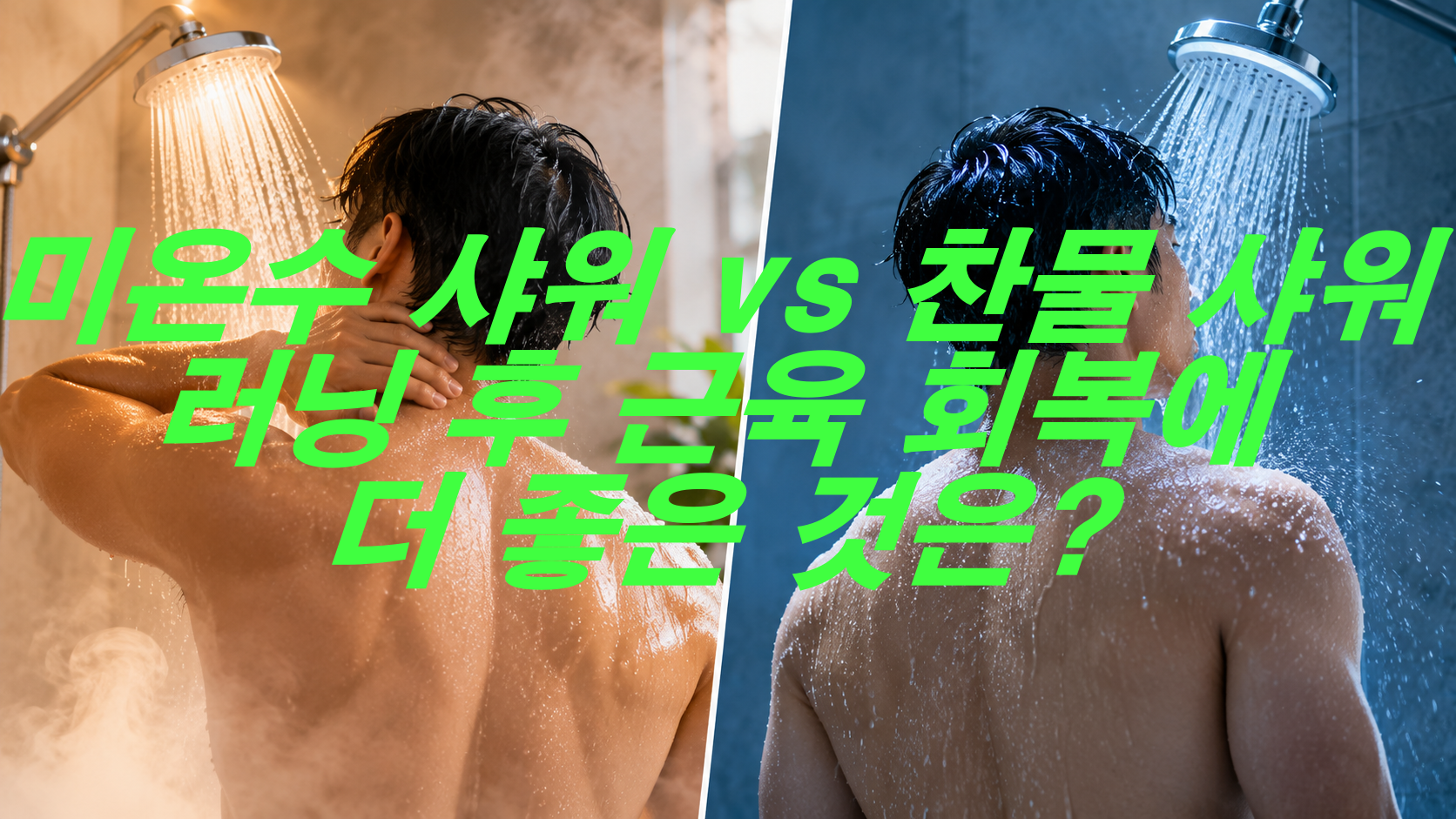 미온수 샤워 vs 찬물 샤워, 러닝 후 근육 회복에 더 좋은 것은?