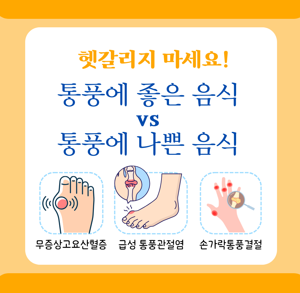 alt="헷갈리지 마세요! : 통풍에 좋은 음식 vs 통풍에 나쁜 음식"