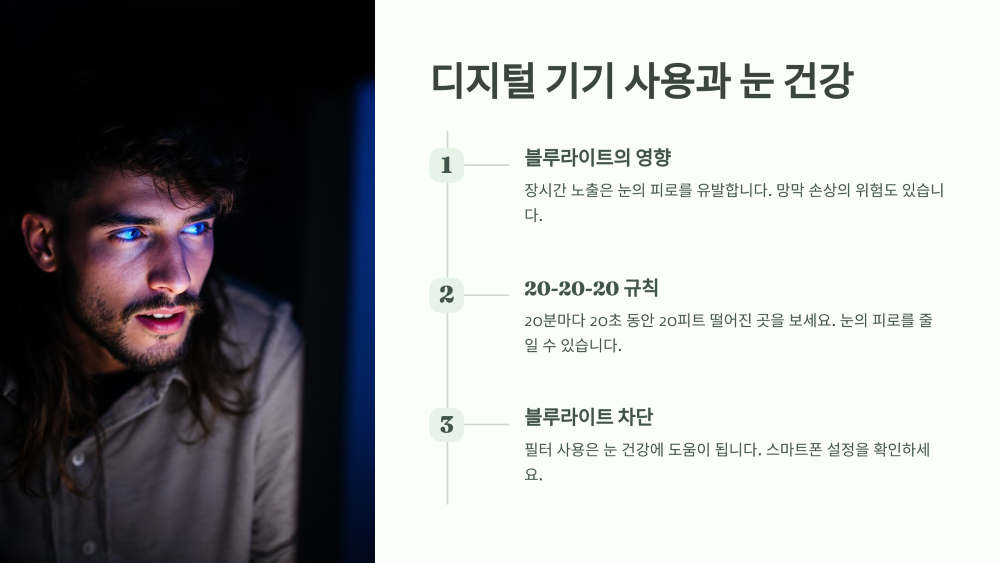 디지털 기기 사용과 눈 건강