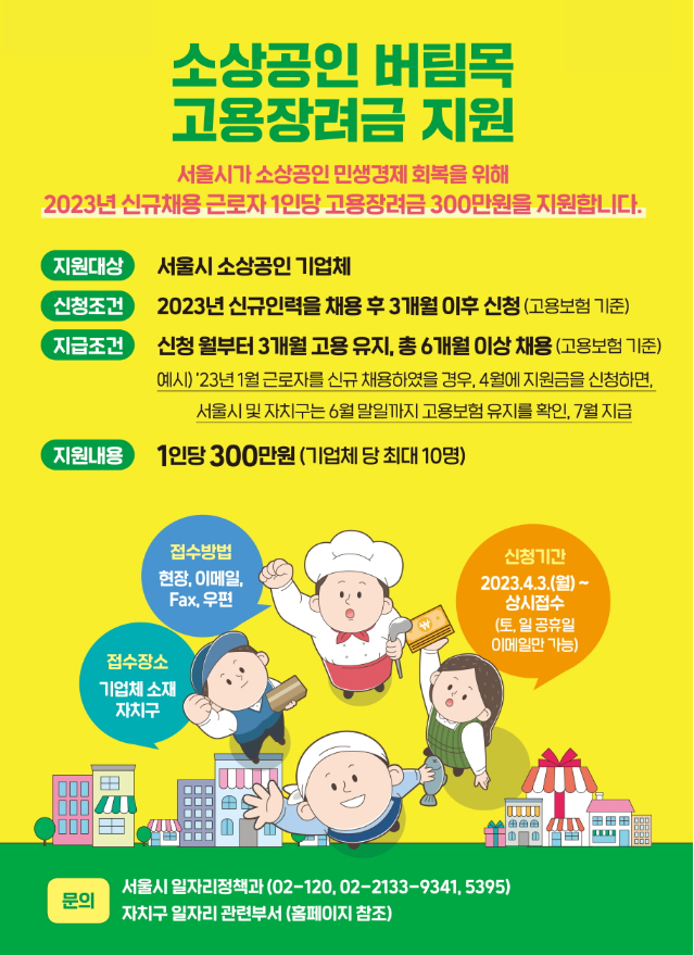 소상공인 버팀목 고용 장려금